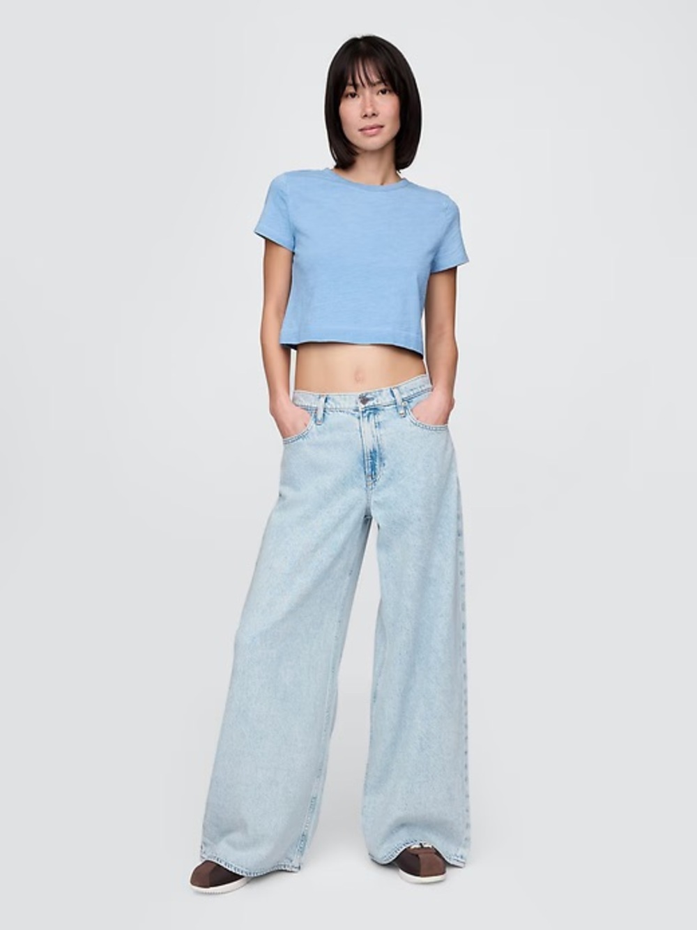 Gap low rise extra baggy light wash jeans